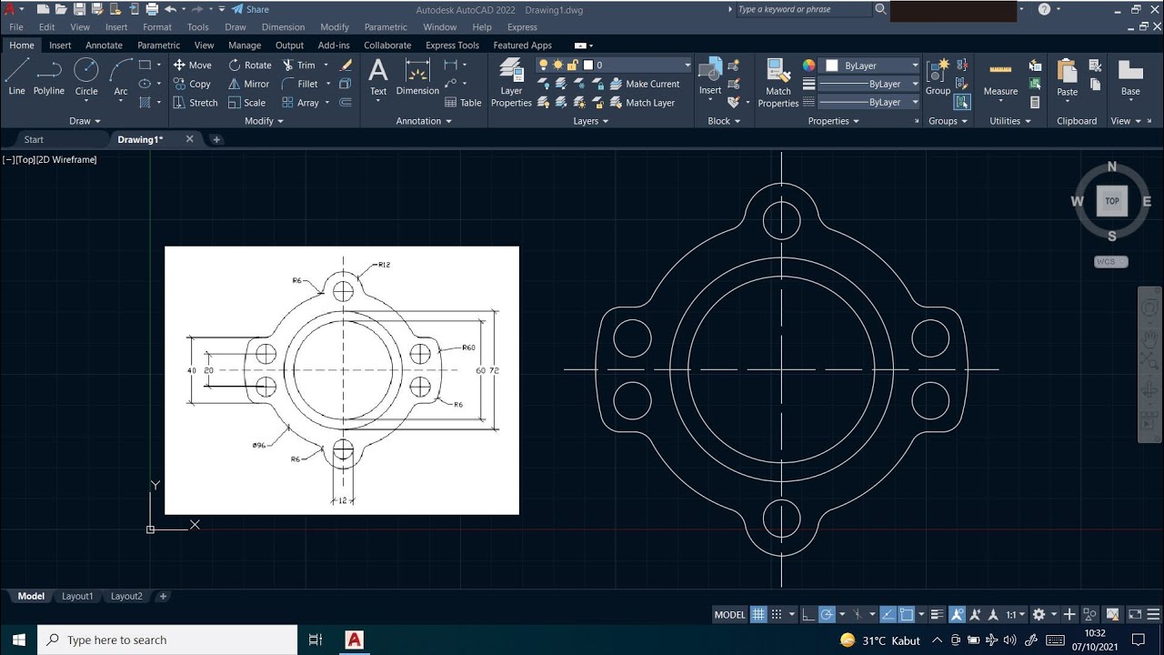 Tutorial Belajar Autocad Untuk Pemula Gambar Teknik 2d Youtube