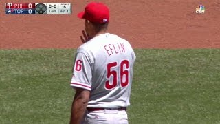 PHI@TOR: Eflin fans Bautista for first strikeout