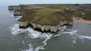 Aerial view of Flamborough - North Landing #yorkshire #flamborough #nature #coastalwalk #coast #dji