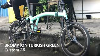 BROMPTON TURKISH GREEN LIGHTWEIGHT TITAN CARBON