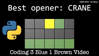 Coding 3Blue1Brown's Solving Wordle Using Information Theory In Python - No talking