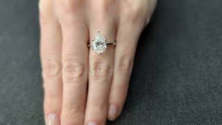 3 Ct Pear Shaped Moissanite Engagement Ring, Teardrop Moissanite Ring, Tear Drop Cut Pear Shape