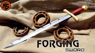 Forging a SWORD out of Rusted Bearings || MASI channel
