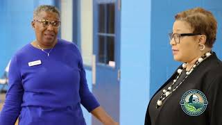 Commissioner Carmen Moore-Zeigler tours the Kershaw Family YMCA