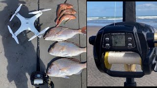 Drone Fishing with Daiwa Tanacom electric reel and AEE Condor drone.