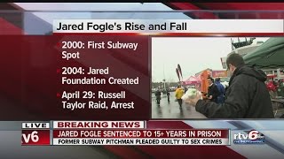 Jared Fogle sentenced to 15 years in prison