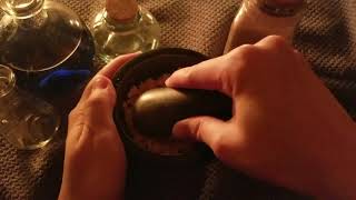 ASMR ~ Crushing Dried Fruit with Mortar and Pestle