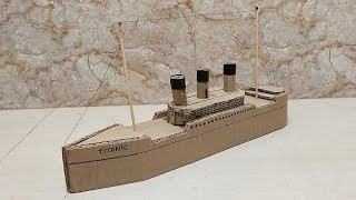cardboard titanic ship/how to make a ship from cardboard