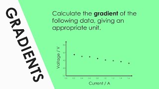 Calculating Gradients (With Units) - Maths for A Level Physics