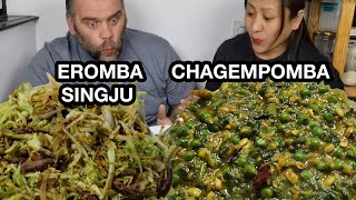 HAWAIJAR CHAGEMPOMBA /KOBI EROMBA/DRY BEEF SINGJU/MANIPURI FOOD MUKBANG/APEI EATS RECIPE