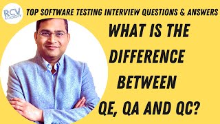 Different between QE, QA and QC | Software Testing Interview Questions
