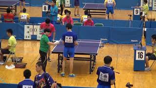 2016年IH 卓球 男子 学校対抗 3回戦 瓊浦（長崎）vs 大阪桐蔭（大阪）第1試合