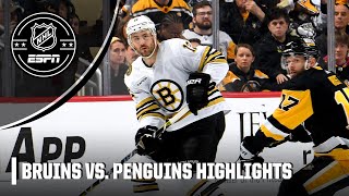 Boston Bruins vs. Pittsburgh Penguins | Full Game Highlights | NHL on ESPN