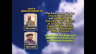 Charles Alexander ~ Short Obituary