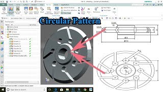 Nx Cad Practice Drawing and Circular Pattern --Tamil