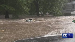 Two people missing in Connecticut after being swept away in flood waters