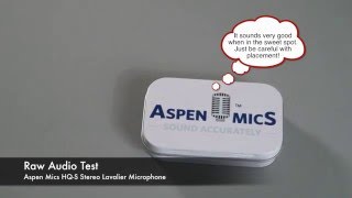 Aspen Mics HQ S Stereo Lav Mic Test \u0026 Review