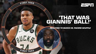 'Giannis DESERVED that ball!' - Perk on confusion over Pacers vs. Bucks game ball | First Take
