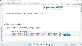 How do you use toLowerCase() & toUpperCase() method? | String in Java