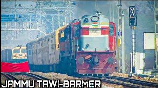 HARD ACCELERATION OF #04662 JAMMU TAWI-BARMER SHALIMAR EXPRESS WITH LDH TWINS ALCO INDIANRAILWAYS