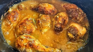 Best Slow Cooked Chicken Drumsticks | Smothered Chicken | How To Make Smothered Chicken #subscribe