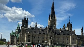 نمایی زیبا از پارلمان کانادا در شهر اتاوا پایتخت کانادا parlement of Canada