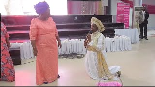 Humbleness Rev. Mother Esther  Ajayi  Kneel down to honour Mummy G.O Adeboye