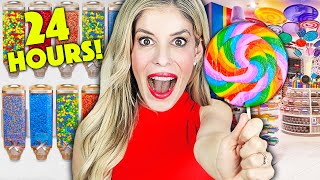 Sneaking Into A Giant CANDY STORE for 24 Hours - Rebecca Zamolo