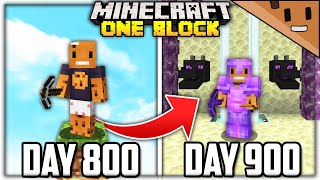 I Spent 900 Days in ONE BLOCK Minecraft… Here’s What Happened