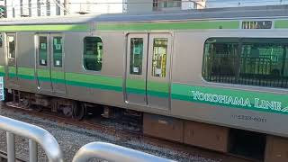 JR東日本E233系6000番台横クラH011編成始発電車1529K横浜線各駅停車橋本行き東神奈川駅(JH13)15時32分発車