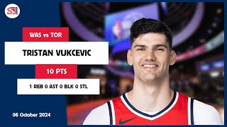 TRISTAN VUKCEVIC 10 PTS 1 REB 0 AST 0 BLK 0 STL | vs TOR 06 Oct 24-25 WAS Player Highlights