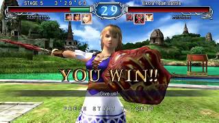 Soulcalibur 2 Extremely Hard Team Battle with Sophitia, Taki & Seong Mina using Soul Edge (Complete)