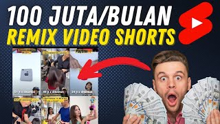 UPDATE TERBARU‼️CARA REMIX VIDEO SHORTS YANG BAIK DAN BENAR, 1 BULAN PENONTON MELEDAK