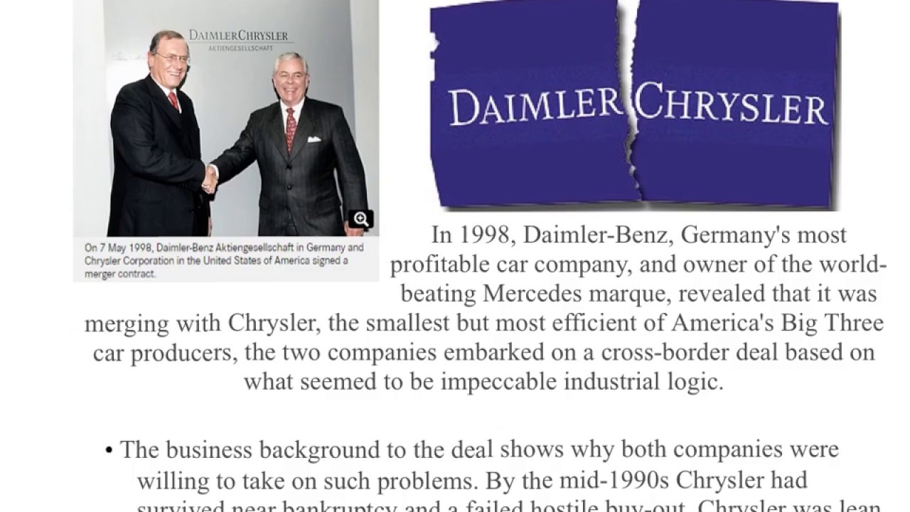 Merger Of DaimlerChrysler - YouTube