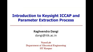 Day 8_Video-2 Parameter Extraction using ICCAP tool
