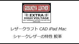 レザークラフト CAD iPad Mac シャークレザーの特性 鮫革