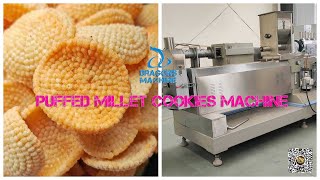 Puffed Millet Cookies Machine #ricesnacksmachine #puffcerealextruder #popcerealsmachine #extruder