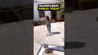 Transparent public toilet