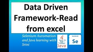 #DataDrivenFramework#Readfromexcel#Selenium Data driven Framework- how to read data from excel file
