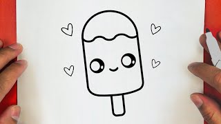 HOW TO DRAW A CUTE ICE CREAM ,STEP BY STEP, DRAW Cute things