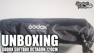 Unboxing Godox Softbox Octagon SB-UE 120cm Bowen’s Mount, Aluminum Ring Adaptor #MembbukaKotak