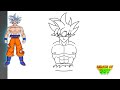 how to draw goku ultra instinct full body dragon ball super drawing tutorial