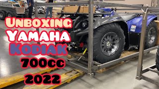 yamaha kodiak 700 cc blue 2022/unboxing +first start {4k}😘😍