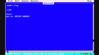Writing Programs in x86 DOS Using debug and TASM