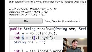 String-2: wordEnds Solution Explained
