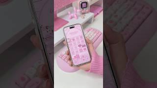 Creating my pink aesthetic bookshelf Home Screen on my new pink iPhone 16 ☺️🩷