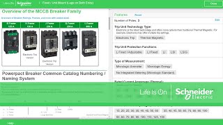 Selecting Circuit Breakers with the Product Selector | Schneider Electric Support