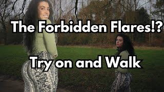 Flared Pants Try on and Walk! Why are they forbidden 🤔