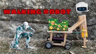 diy walking robot making. DC Gear Motor simple project. #walkingrobot #robot