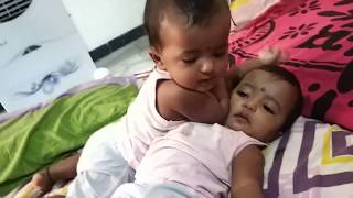 Twin Babies funny fight
